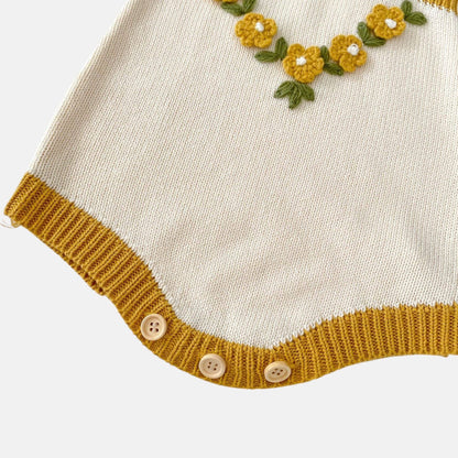Honey Blossom Cotton Knit Romper (3m-3yrs)