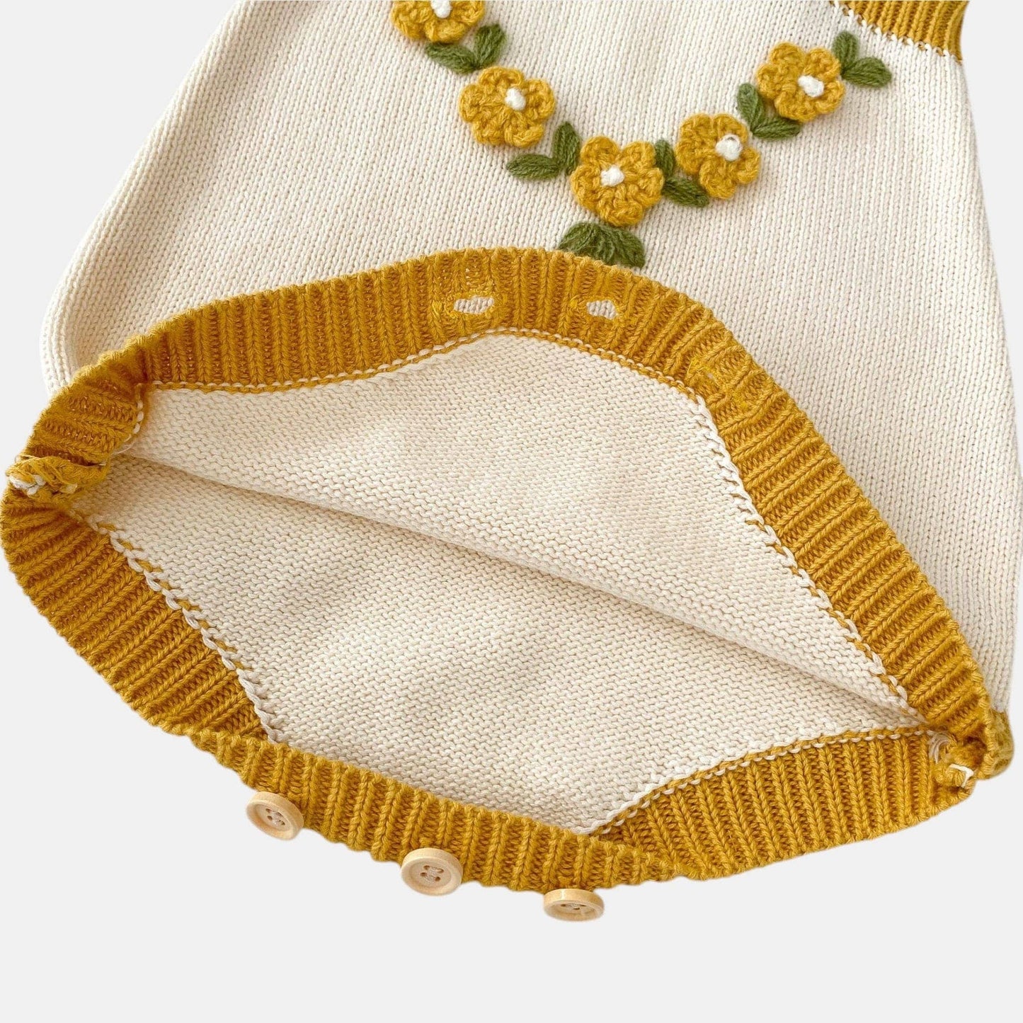 Honey Blossom Cotton Knit Romper (3m-3yrs)