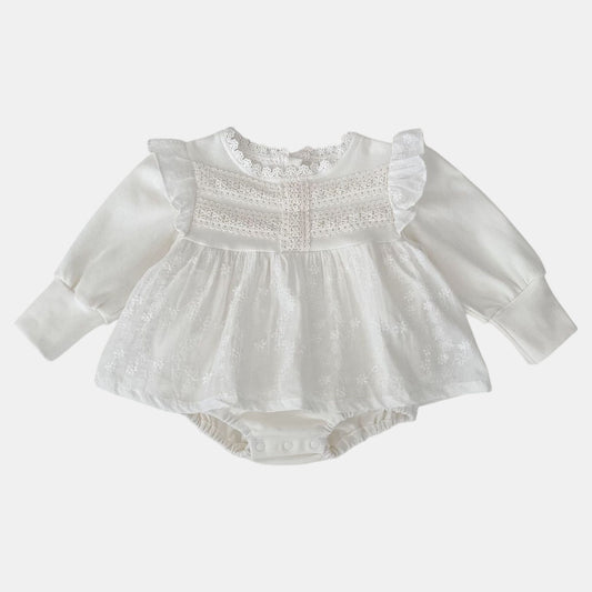 Ines Floral Cotton Romper Dress (3m-24m)