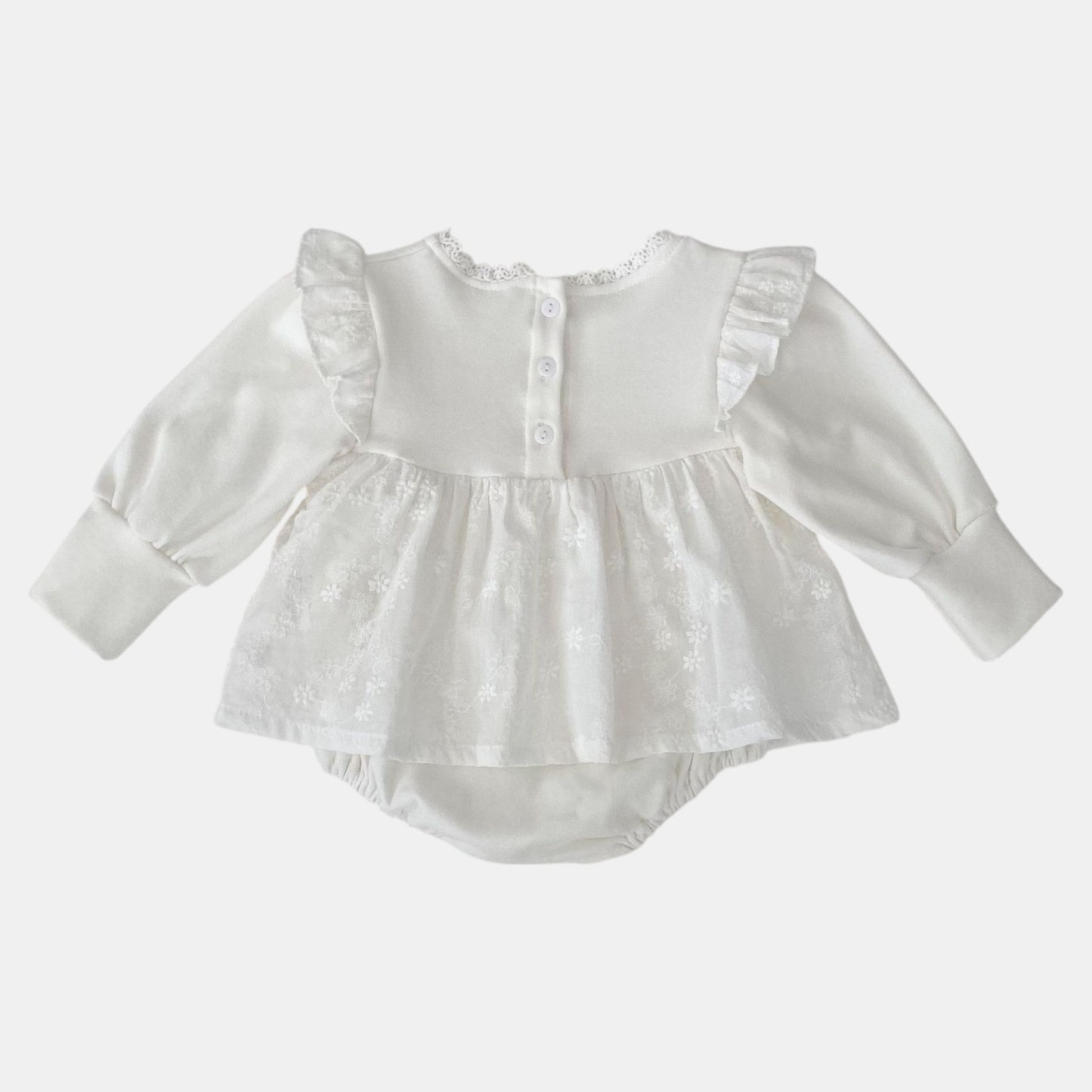 Ines Floral Cotton Romper Dress (3m-24m)