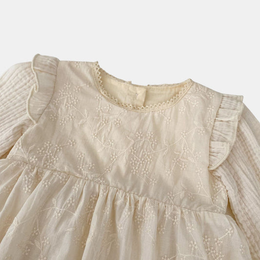 Isla Blossom Cotton Romper Dress (3m-24m)