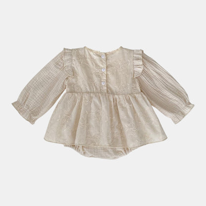 Isla Blossom Cotton Romper Dress (3m-24m)