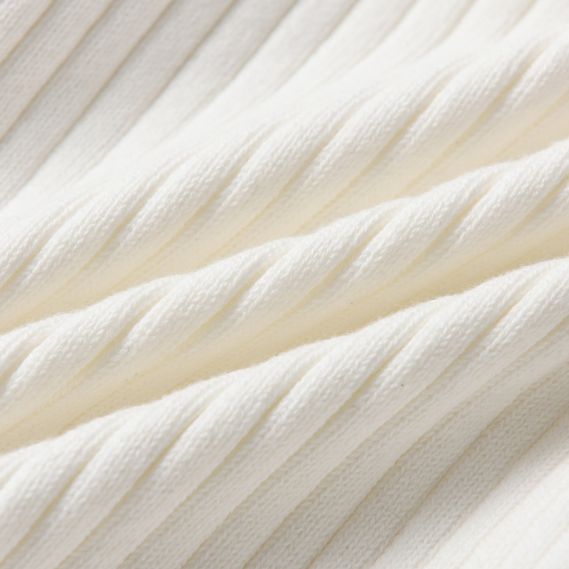 Ivory Knitted Cotton Baby Jumpsuit - Fabric Detail - Bambisserie