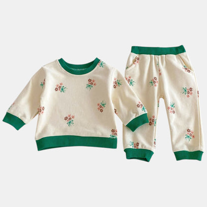 Jade Bouquet Cotton Lounge Set (6m-4yrs)