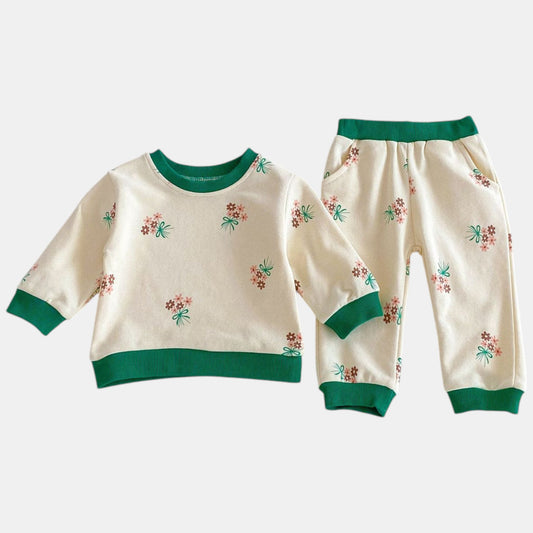 Jade Bouquet Cotton Lounge Set (6m-4yrs)