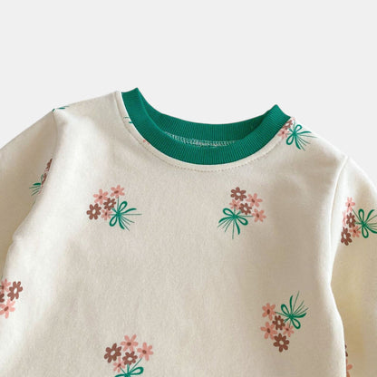 Jade Bouquet Cotton Lounge Set (6m-4yrs)