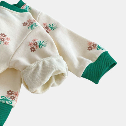 Jade Bouquet Cotton Lounge Set (6m-4yrs)