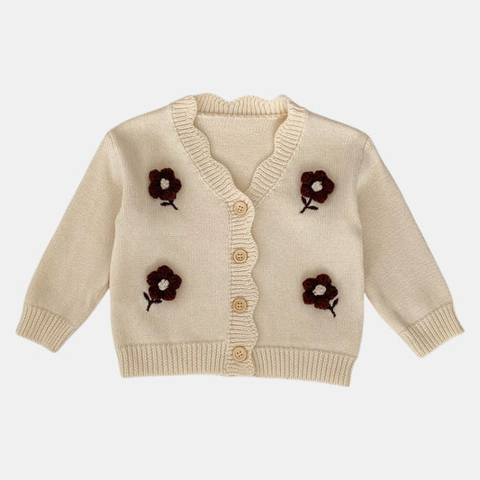 Josie Floral Cotton Knit Cardigan (3m-3yrs)