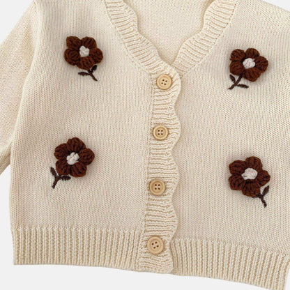 Josie Floral Cotton Knit Cardigan (3m-3yrs)