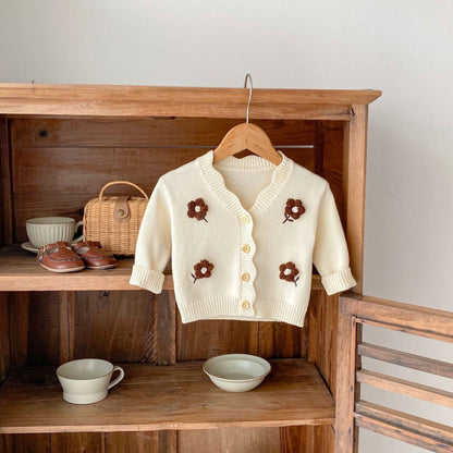Josie Floral Cotton Knit Cardigan (3m-3yrs)