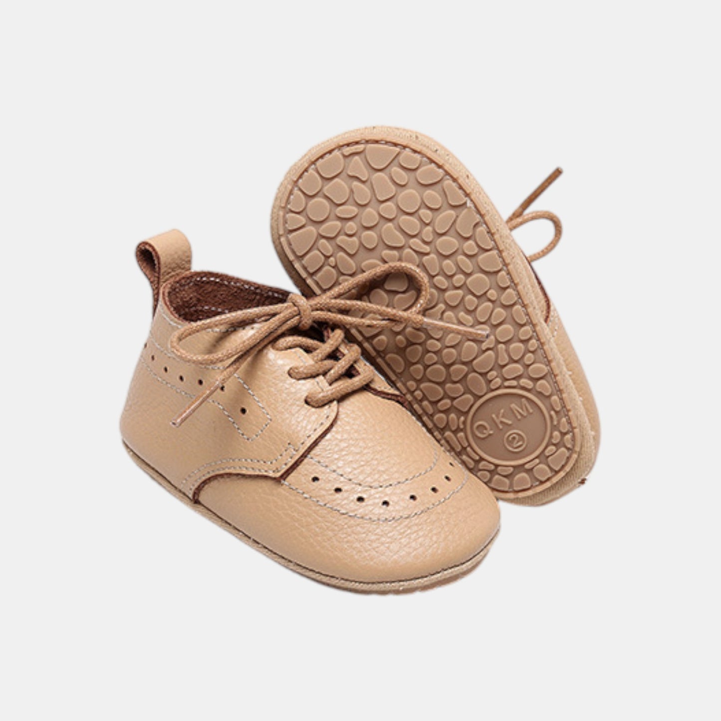 Khaki Leather Baby Boots (11-13cm)