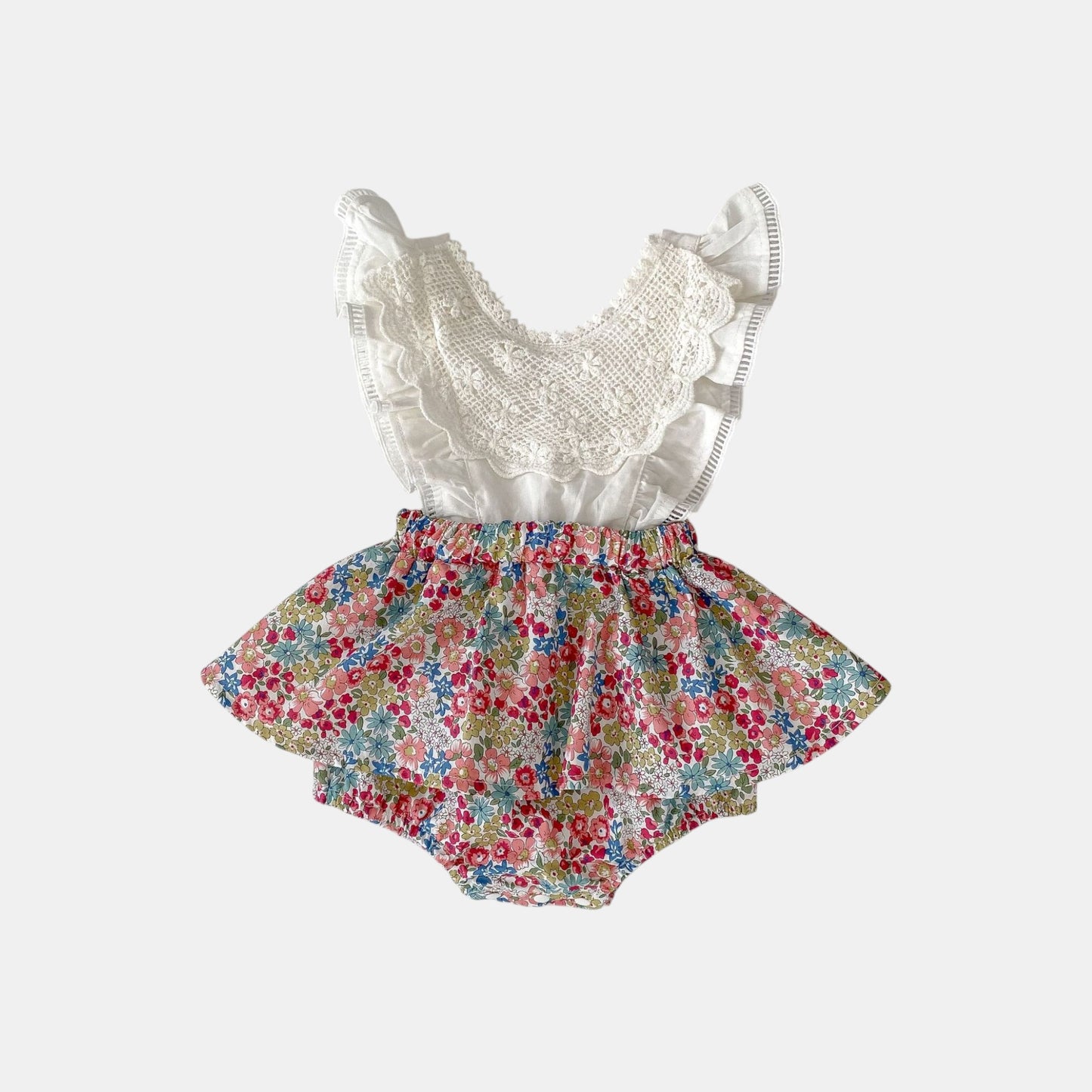 Kimi Floral Cotton Romper Dress (3m-24m)