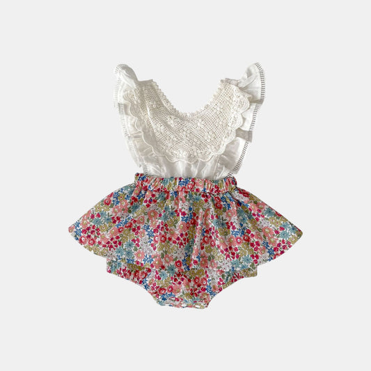Kimi Floral Cotton Romper Dress (3m-24m)