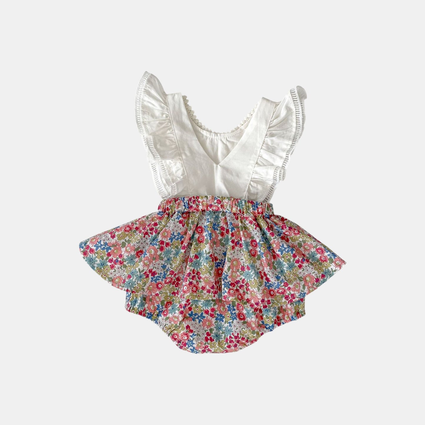 Kimi Floral Cotton Romper Dress (3m-24m)