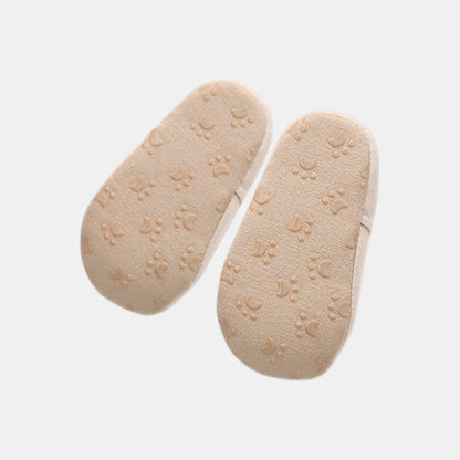 Lamb Embroidered Baby Shoes, Beige (11-13cm)
