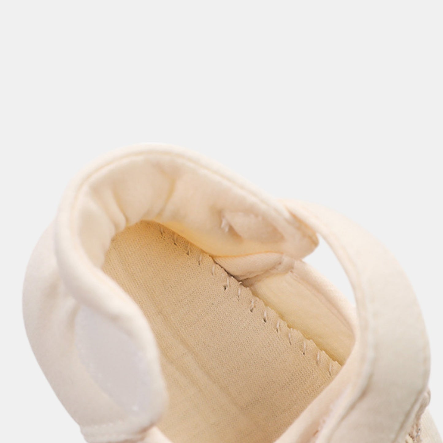 Lamb Embroidered Baby Shoes, Cream (11-13cm)