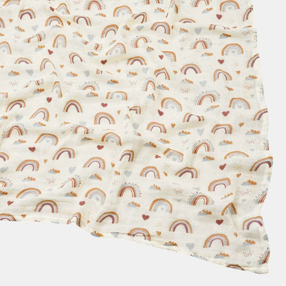 Large Bamboo Muslin Baby Swaddle Blanket Set - Unicorn Skies (3 Pack)