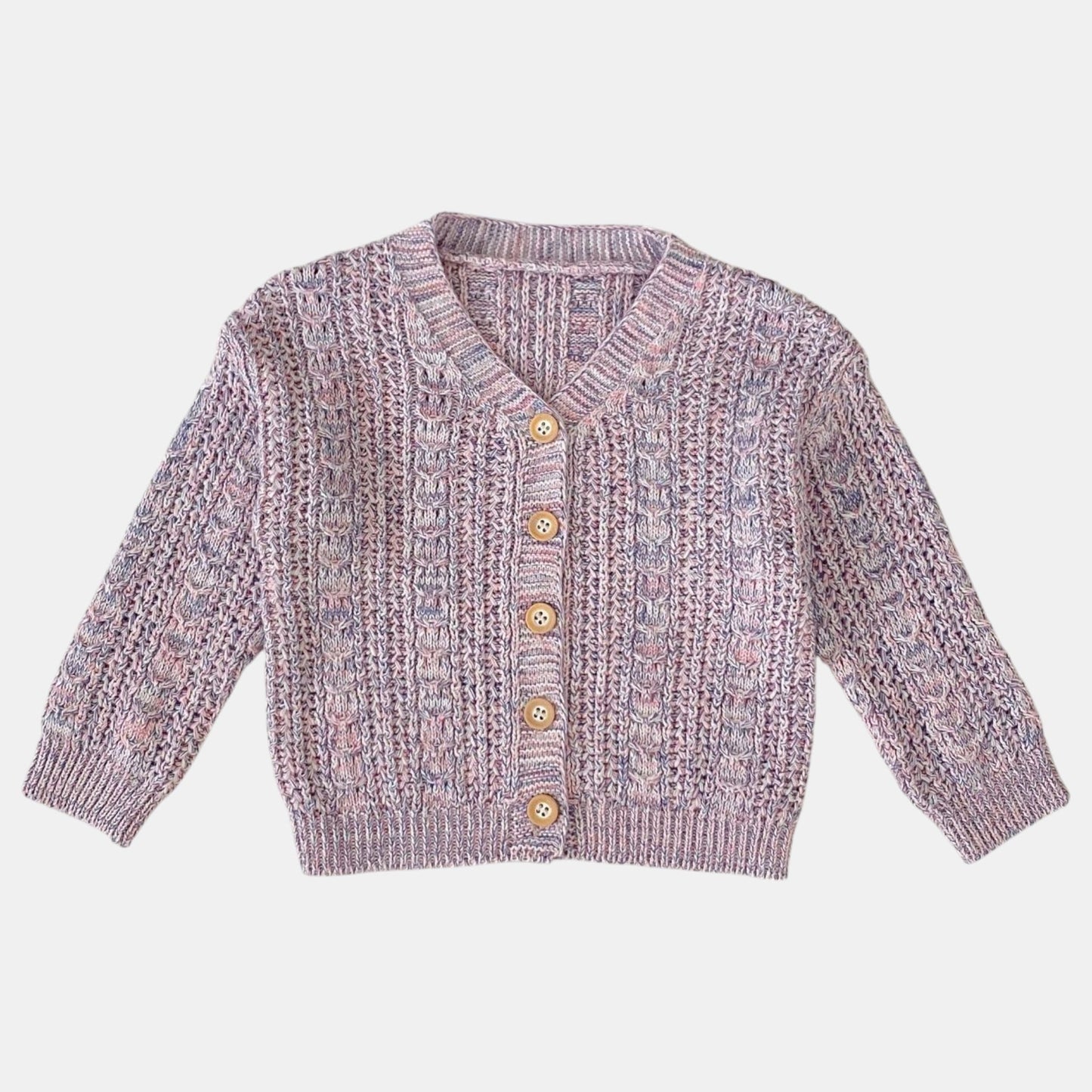 Lavender Blush Cotton Knit Cardigan (3m-3yrs)