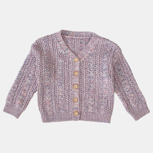 Lavender Blush Cotton Knit Cardigan (3m-3yrs)