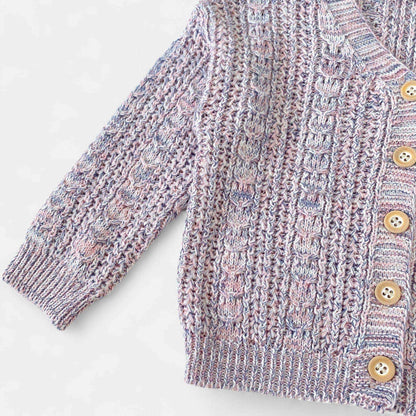 Lavender Blush Cotton Knit Cardigan (3m-3yrs)