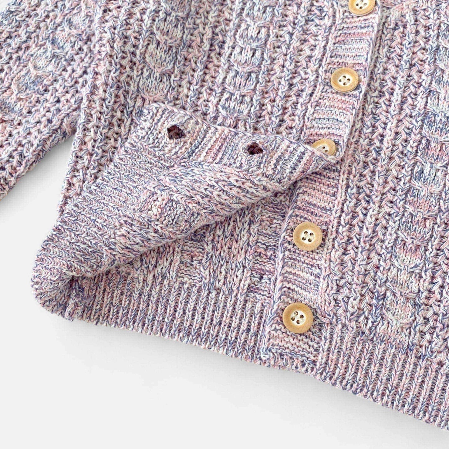 Lavender Blush Cotton Knit Cardigan (3m-3yrs)