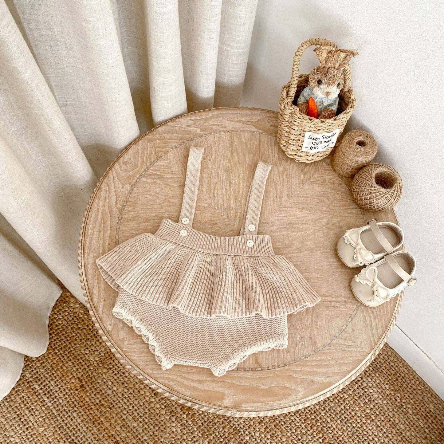 Lena Ruffle Cotton Knit Bloomers (3m-3yrs)