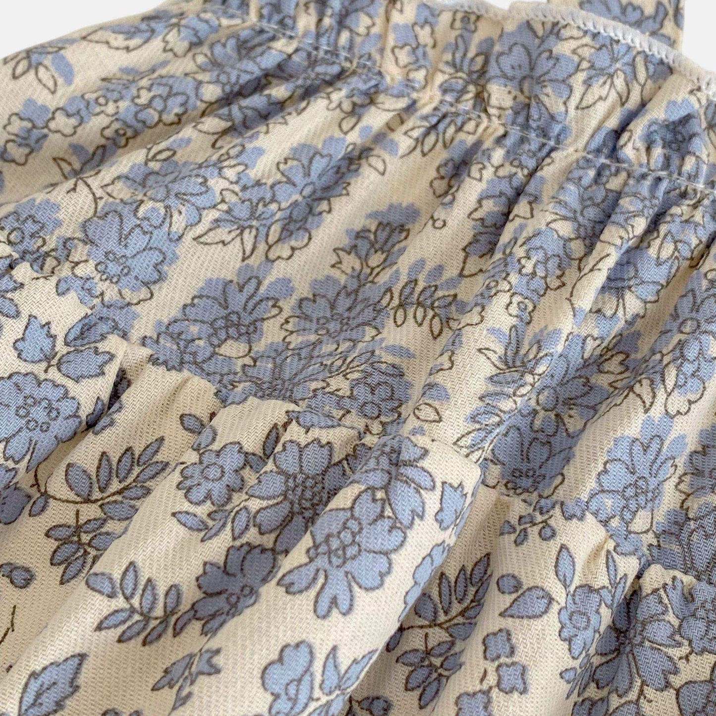 Lila Romper Dress & Bonnet Set - Blue/White (3m-24m)