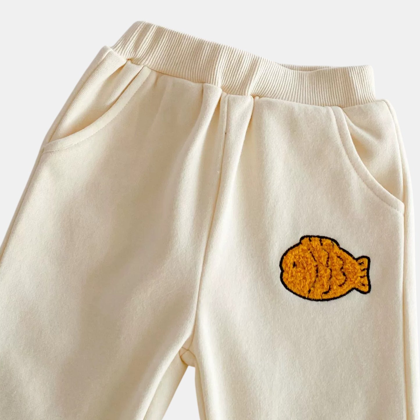 Little Goldfish Cotton Lounge Set, Cream (6m-4yrs)