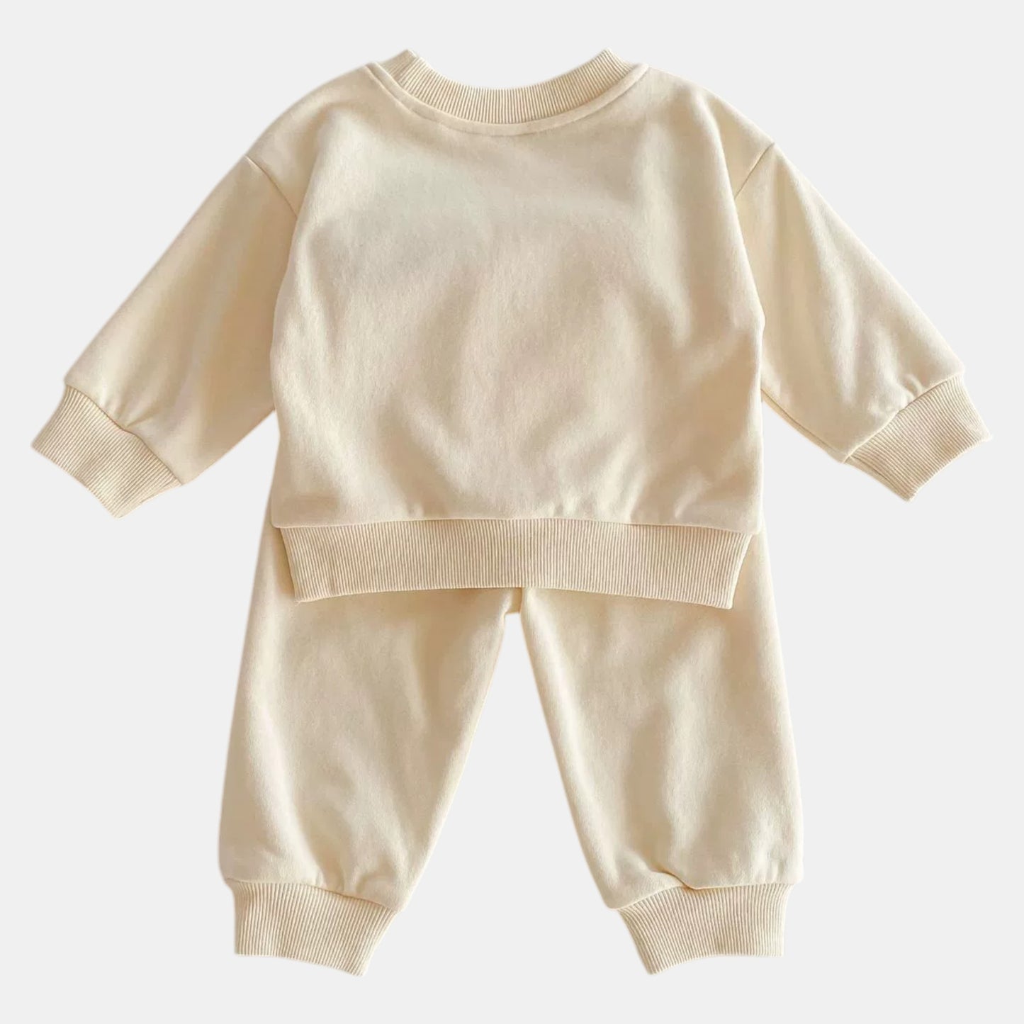 Little Goldfish Cotton Lounge Set, Cream (6m-4yrs)