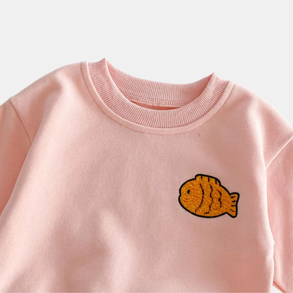 Little Goldfish Cotton Lounge Set, Pink (6m-4yrs)