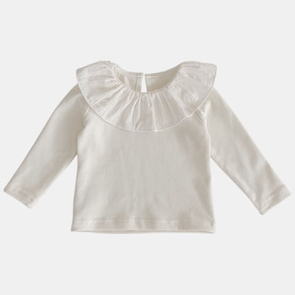 Lotus Ruffle Ivory Cotton Top (3m-24m)