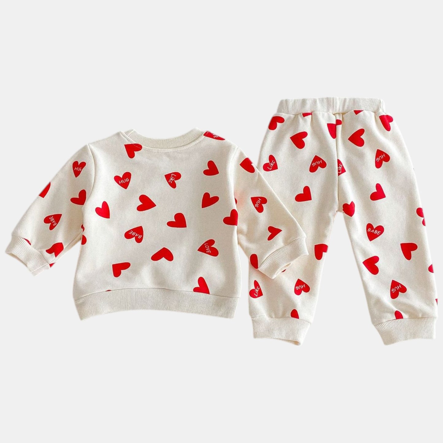 Loving Hearts Cotton Lounge Set (6m-4yrs)