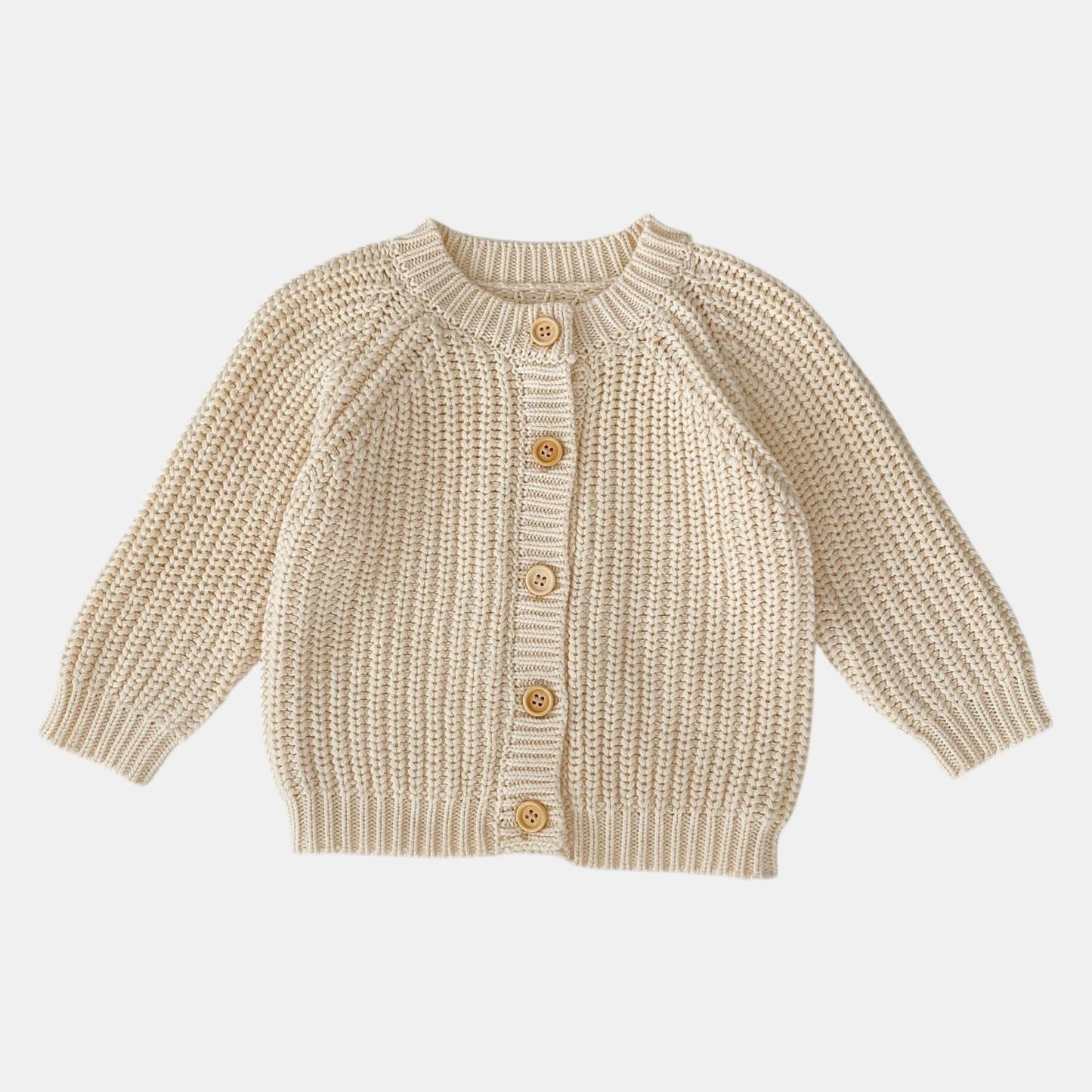 Luca Rib Knit Cardigan - Cream (3m-3yrs)