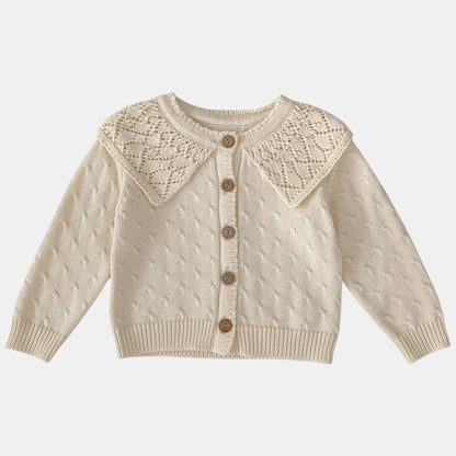 Lucia Pointelle Cotton Knit Cardigan (3m-3yrs)