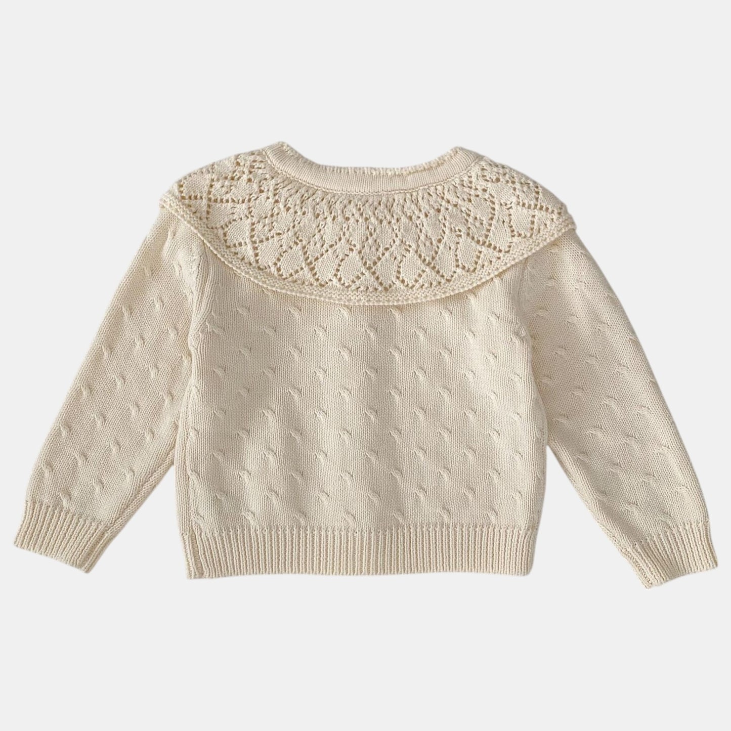Lucia Pointelle Cotton Knit Cardigan (3m-3yrs)