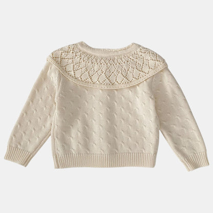 Lucia Pointelle Cotton Knit Cardigan (3m-3yrs)