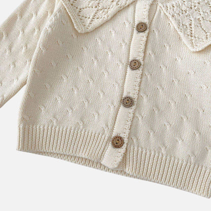 Lucia Pointelle Cotton Knit Cardigan (3m-3yrs)
