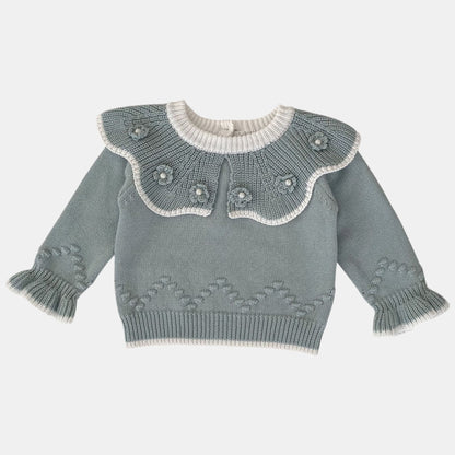Lulu Petal Cotton Knit Sweater (3m-3yrs)