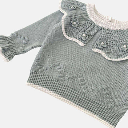 Lulu Petal Cotton Knit Sweater (3m-3yrs)