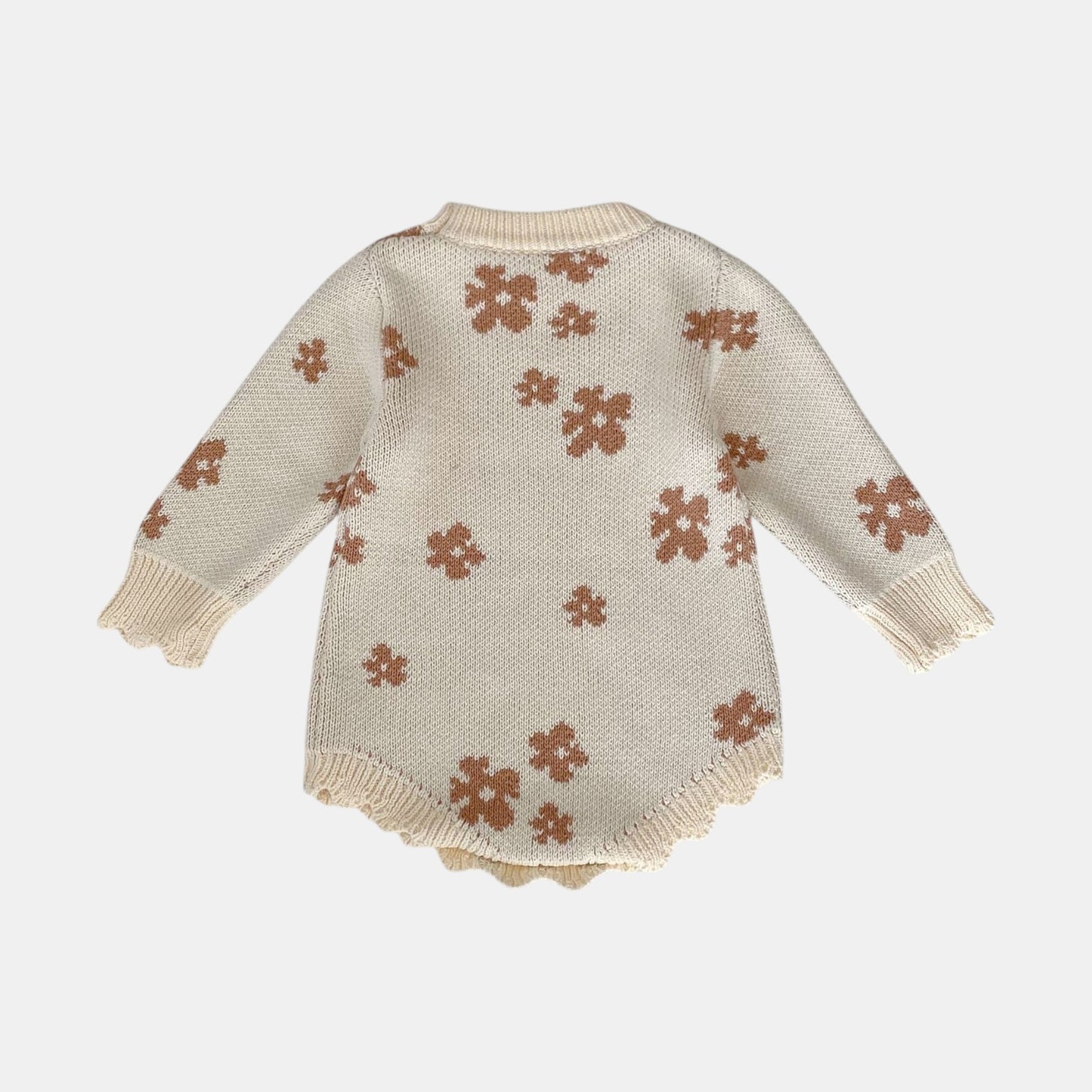 Maple Blossom Cotton Knit Romper (3m-24m)