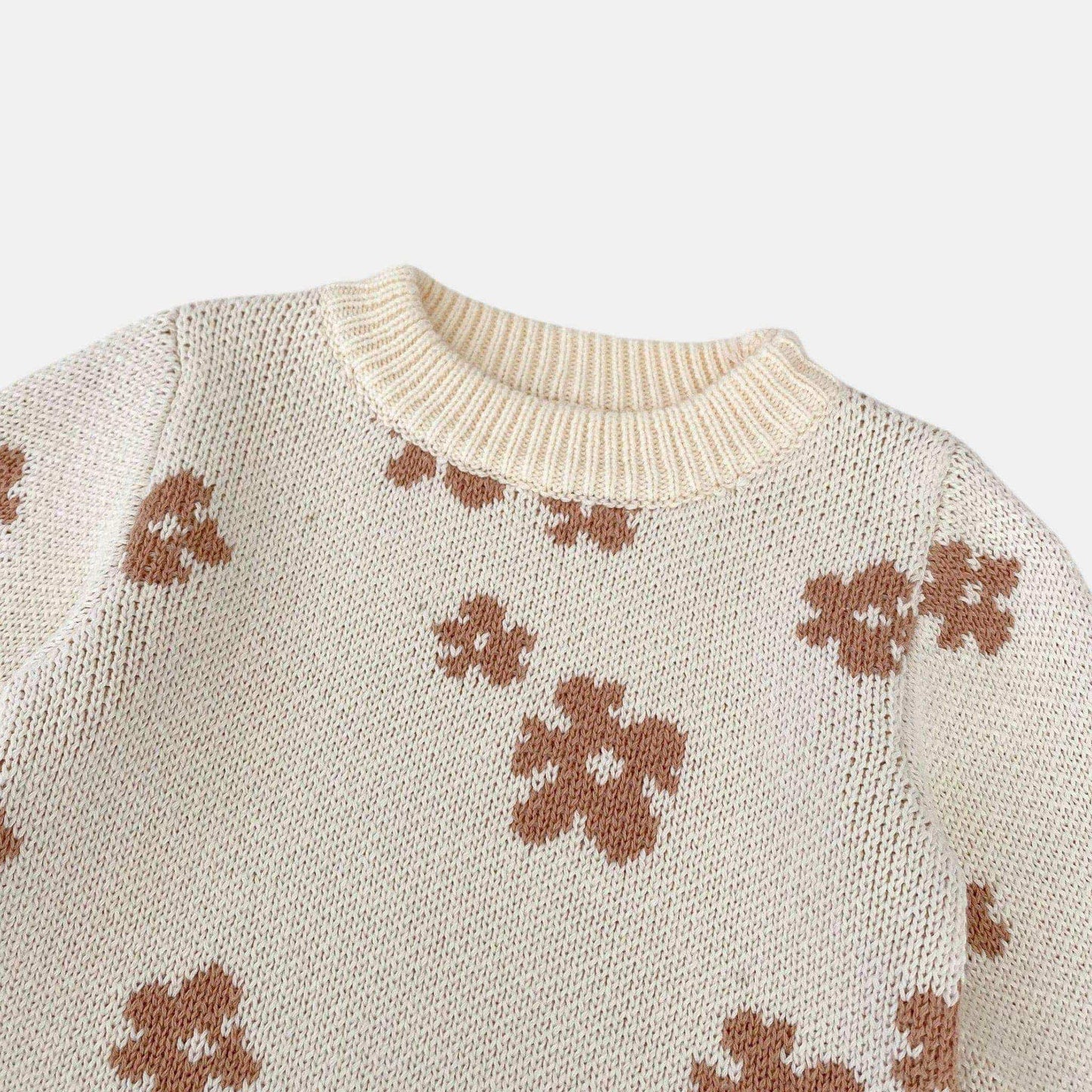 Maple Blossom Cotton Knit Romper (3m-24m)