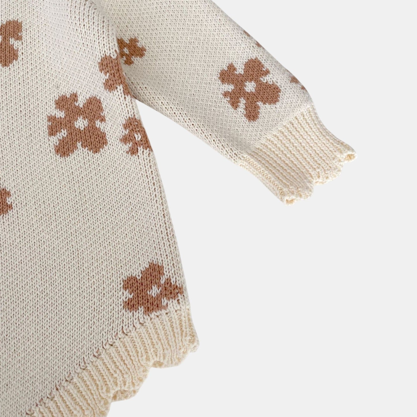 Maple Blossom Cotton Knit Romper (3m-24m)