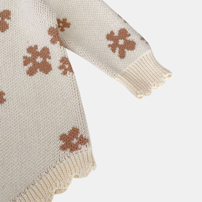 Maple Blossom Cotton Knit Romper (3m-24m)
