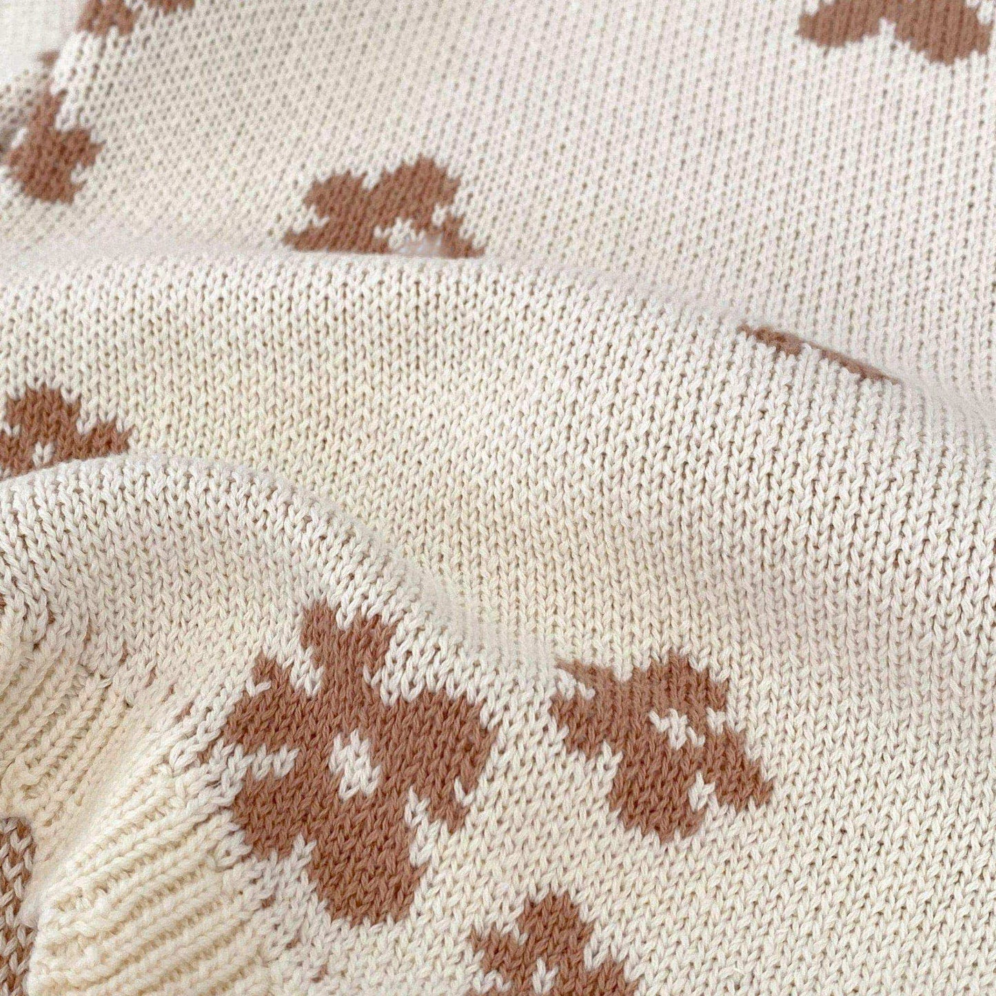 Maple Blossom Cotton Knit Romper (3m-24m)