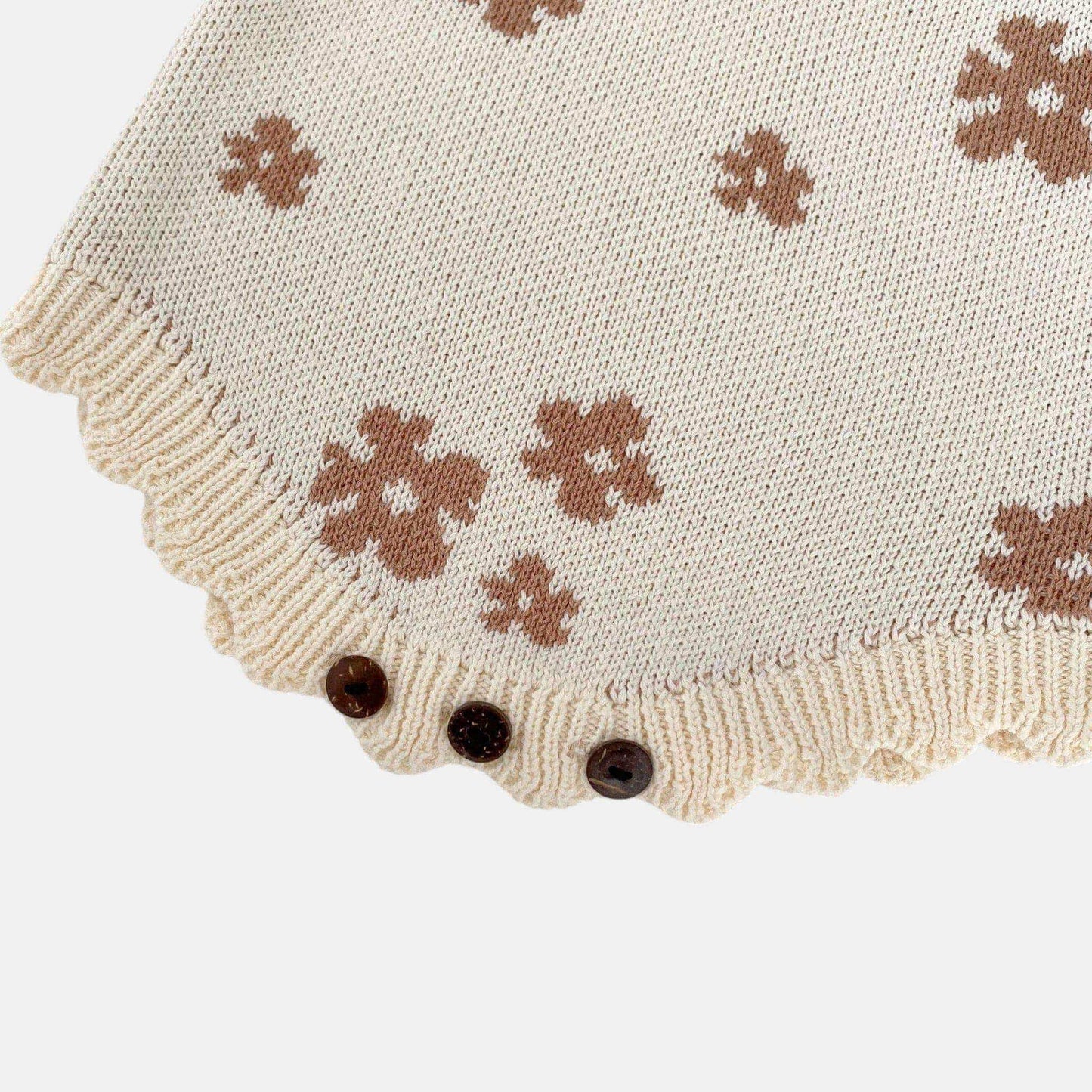 Maple Blossom Cotton Knit Romper (3m-24m)