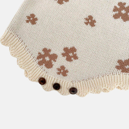 Maple Blossom Cotton Knit Romper (3m-24m)