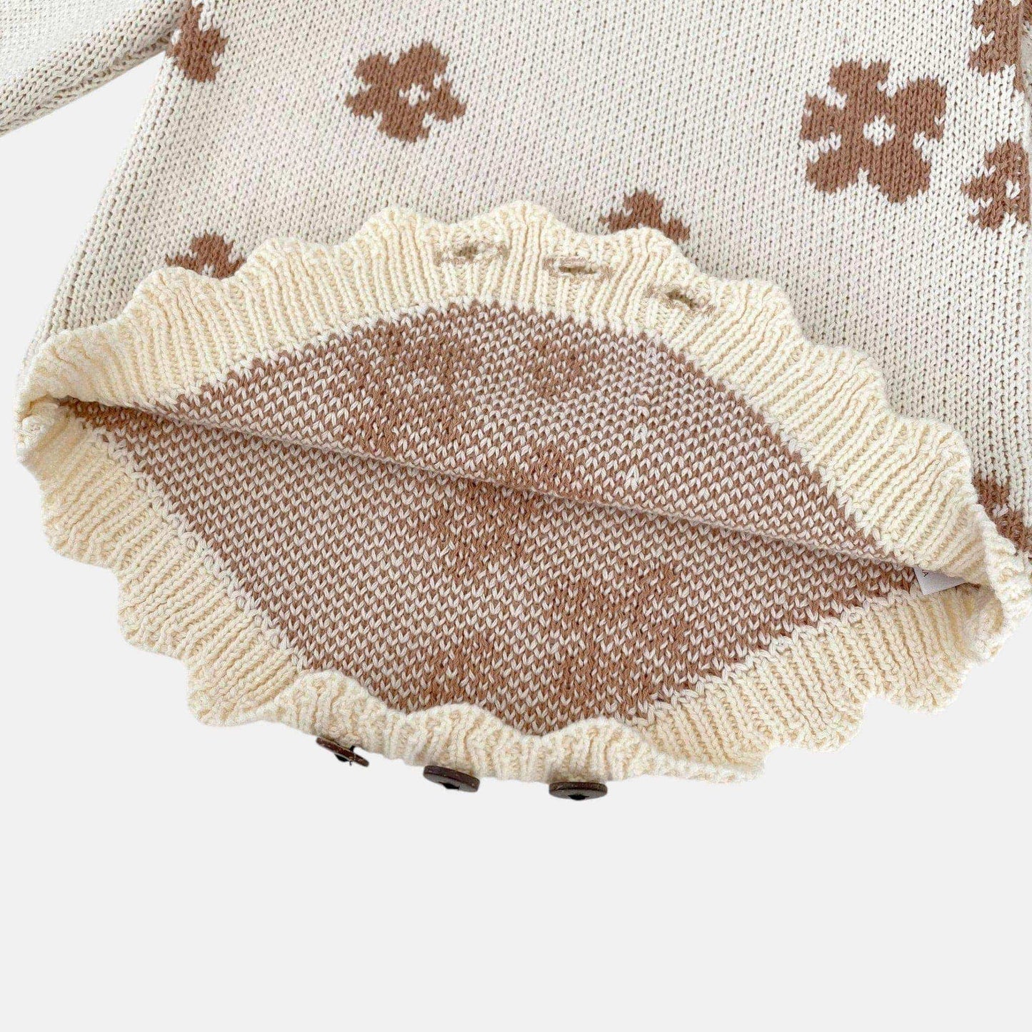 Maple Blossom Cotton Knit Romper (3m-24m)