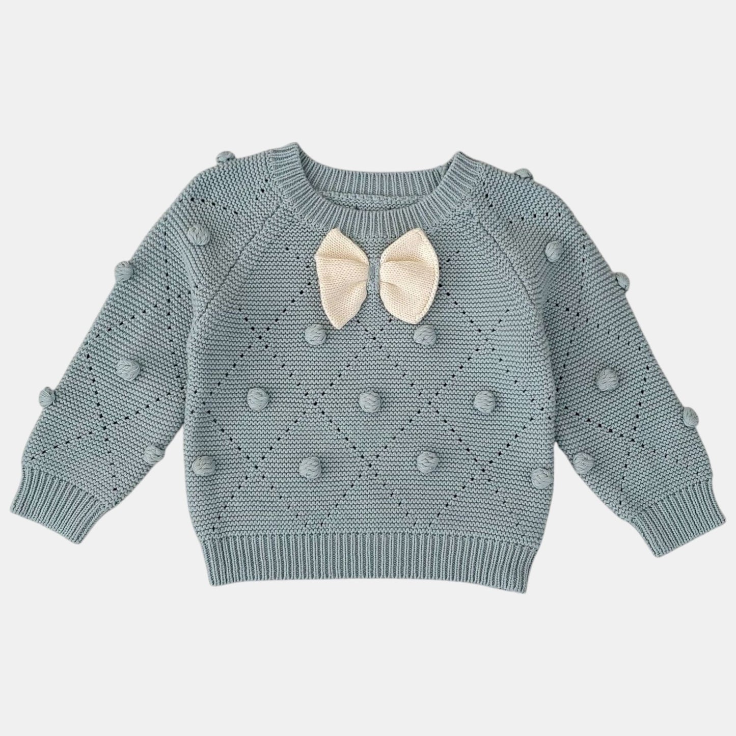 Marina Bow Cotton Knit Sweater (3m-3yrs)