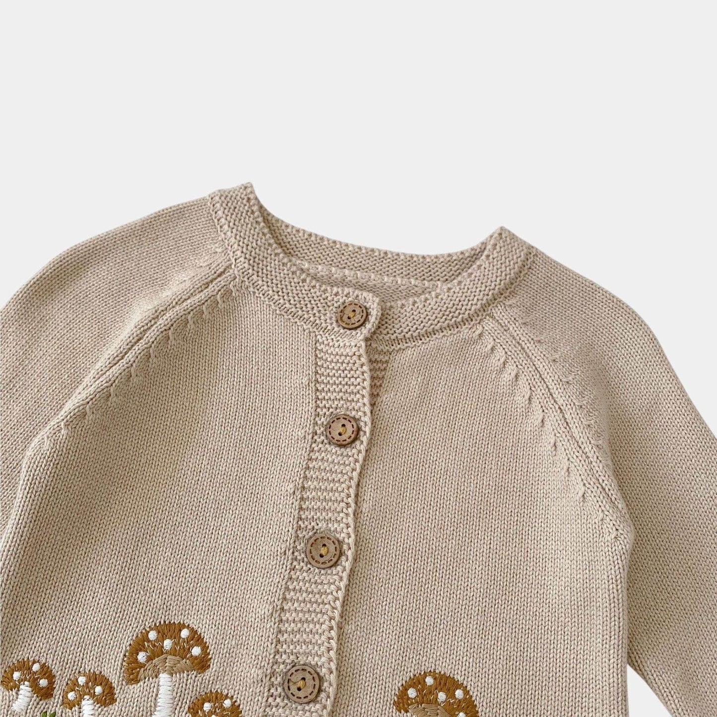Mini Mushroom Cotton Knit Cardigan (3m-3yrs)