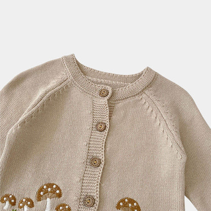 Mini Mushroom Cotton Knit Cardigan (3m-3yrs)